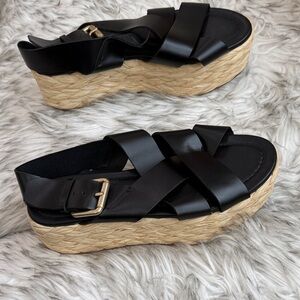 Zara Black Platform Sandals